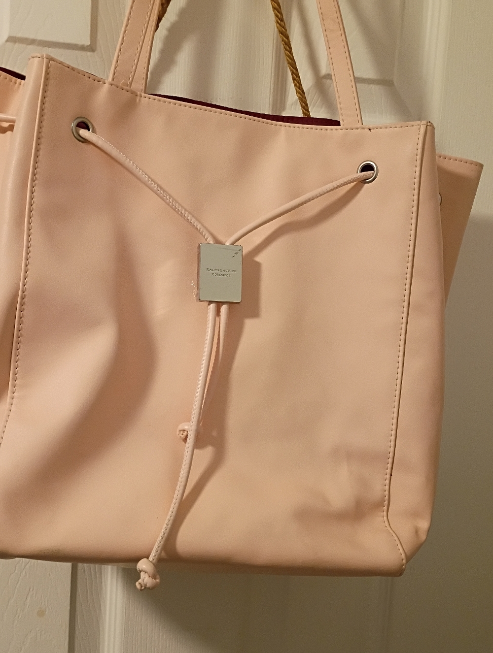 Ralph Lauren Blush Pink Drawstring Tote